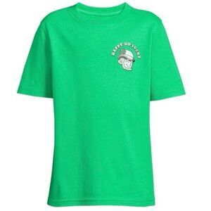 Way To Celebrate Boys Kids Short Sleeve Green St. Patrick’s Day Tee. 14-16 Husky